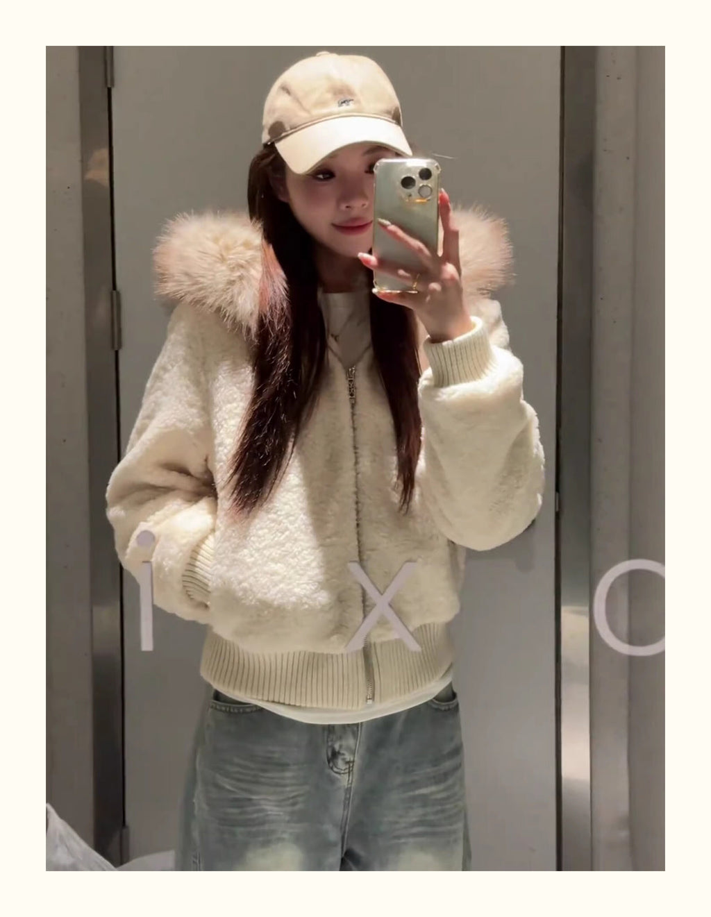溫暖系慵懶風質感絨毛外套