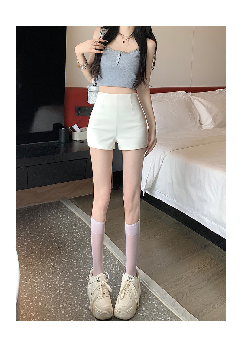 超顯瘦百搭性感高腰西裝短褲