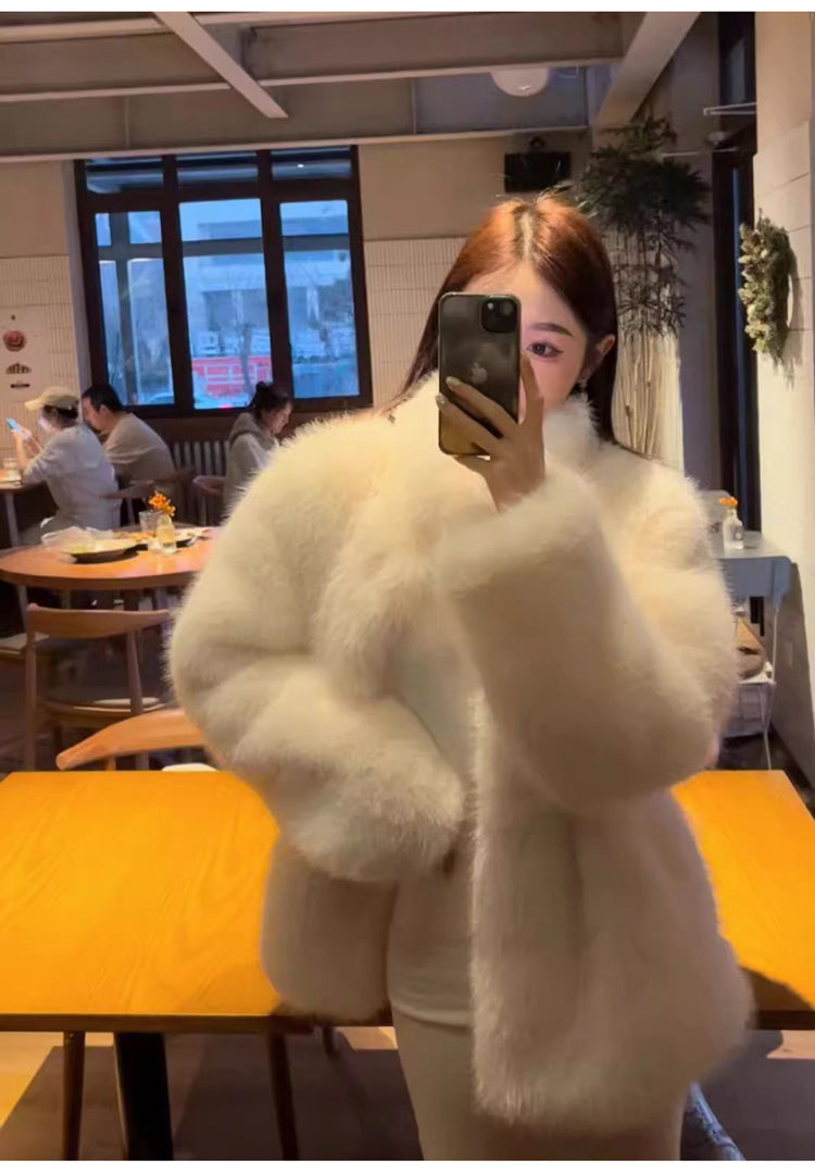 驚艷氣場輕奢超保暖毛毛外套