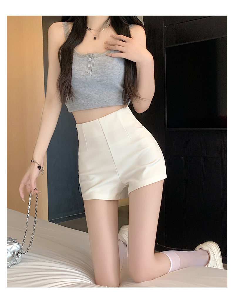 超顯瘦百搭性感高腰西裝短褲