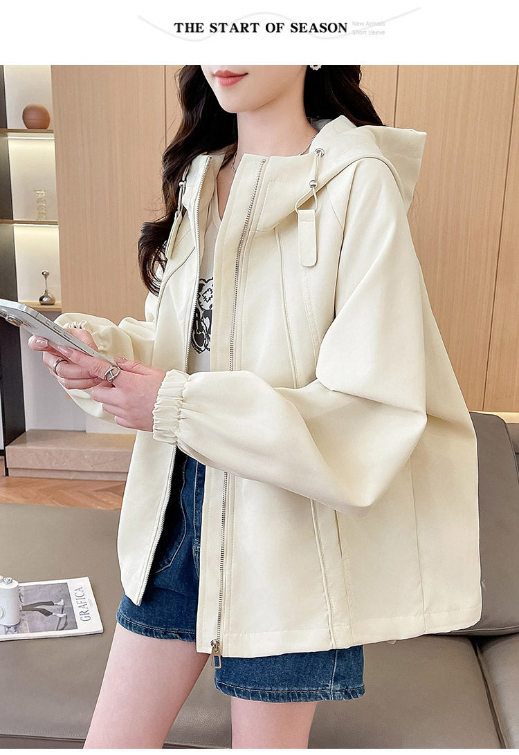 百搭質感純色連帽外套