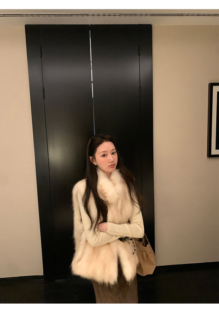 氣質簡約毛毛馬甲背心