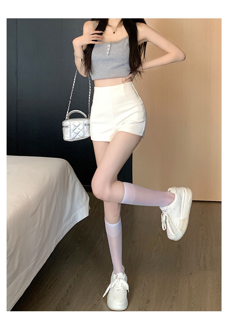 超顯瘦百搭性感高腰西裝短褲