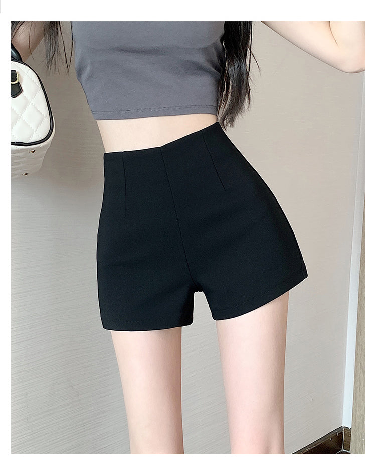超顯瘦百搭性感高腰西裝短褲