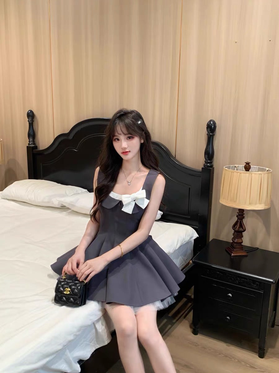 優雅法式質感蓬蓬短洋裝