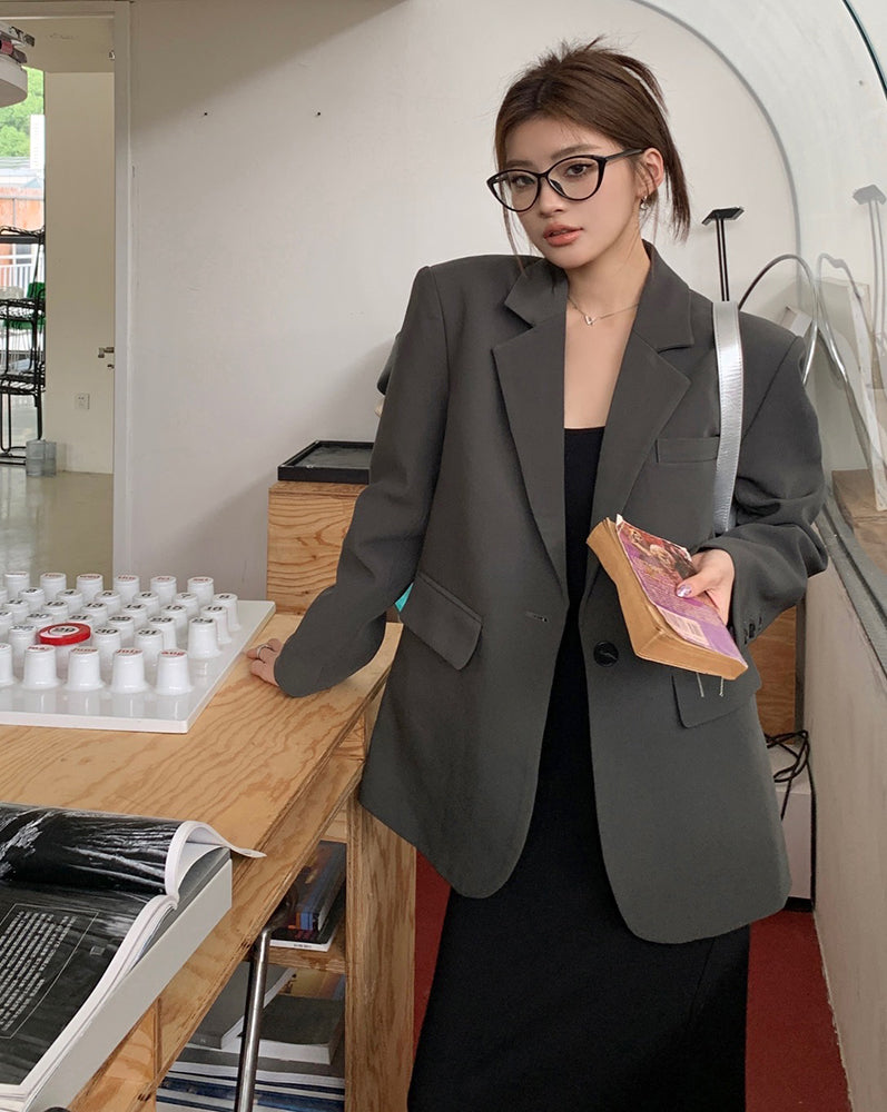 低調高級設計感休閒西裝外套