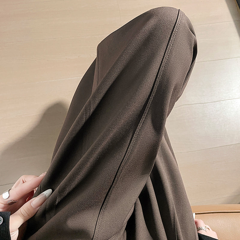 簡約日常修身彎刀西裝褲
