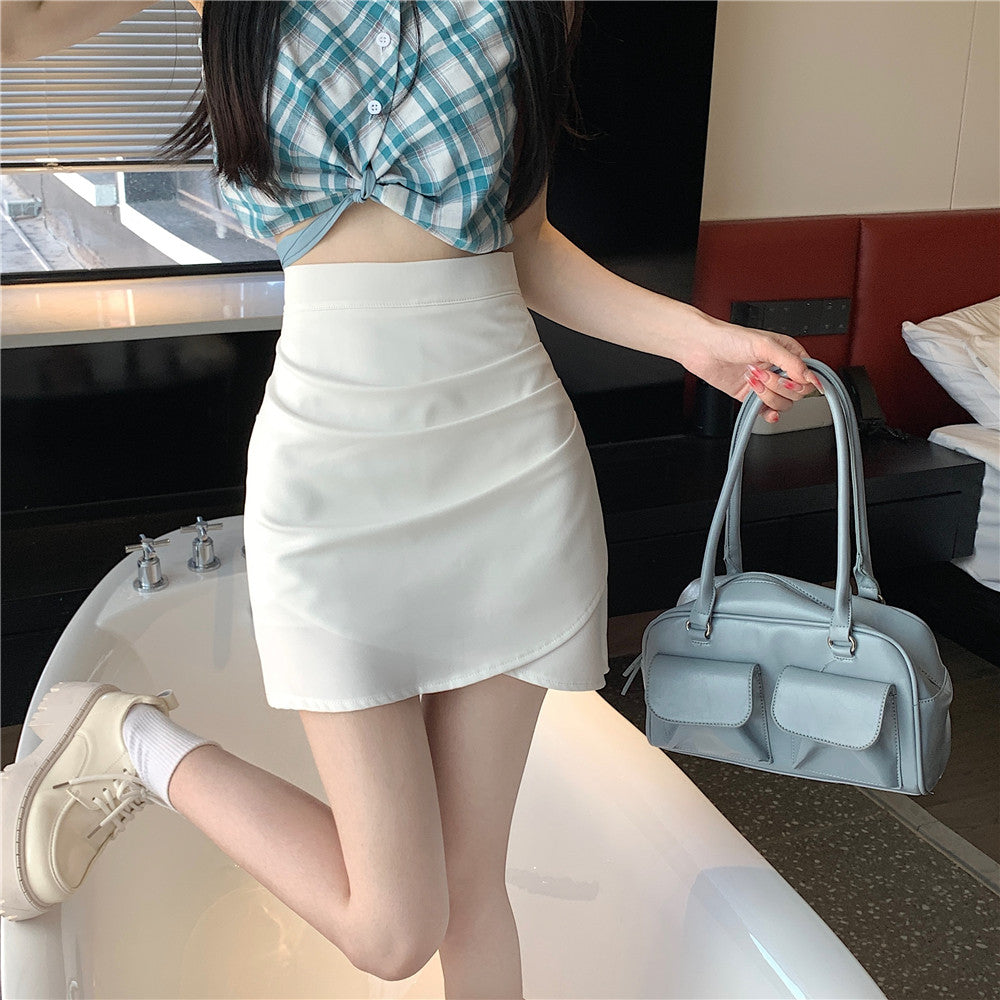 氣質高腰性感不規則顯瘦短裙