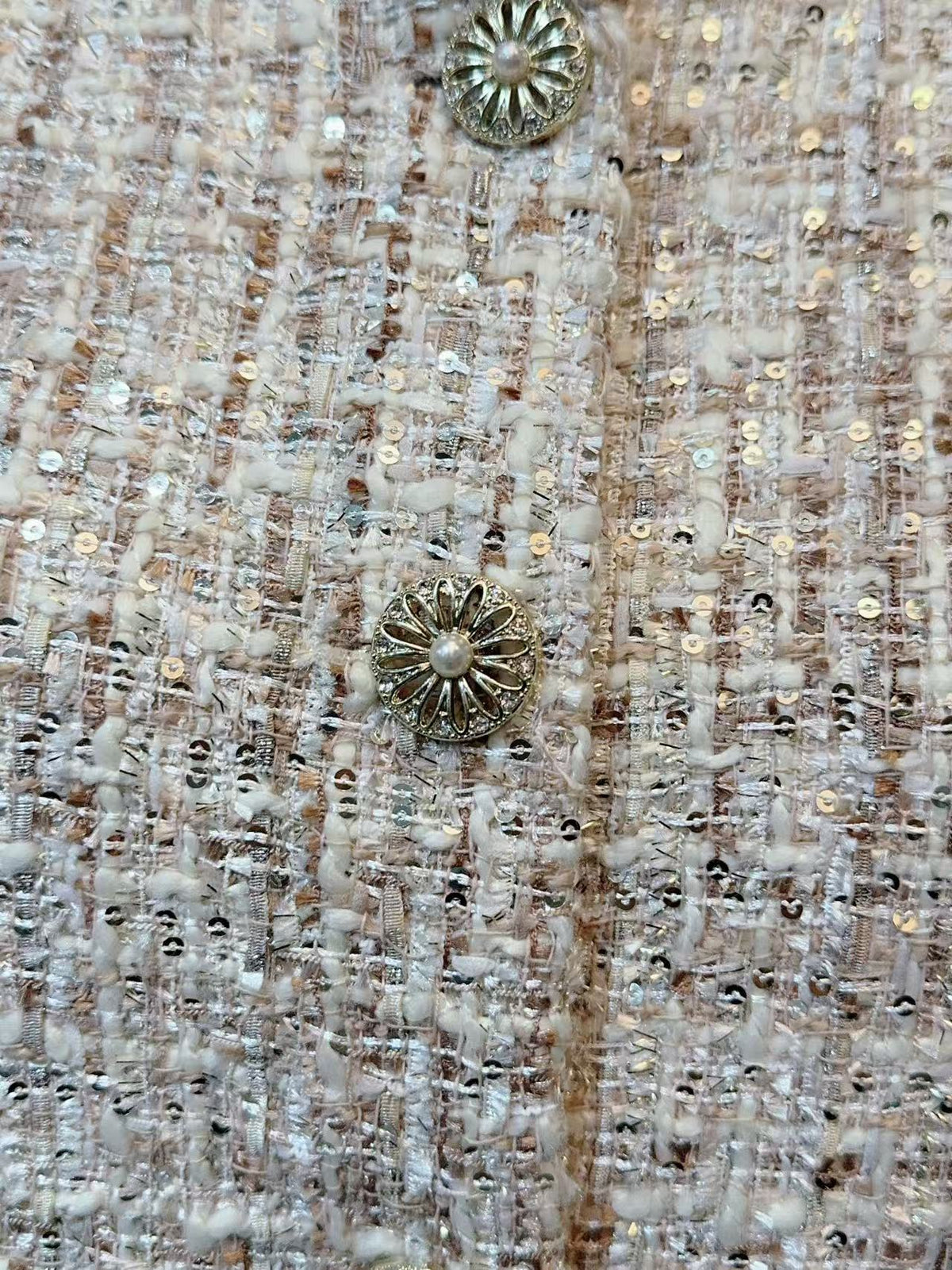高級感圓領粗花呢小香風外套