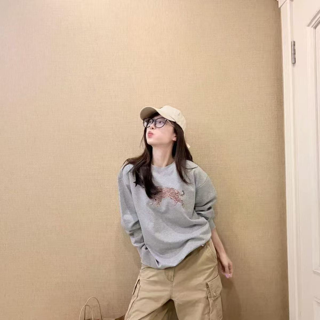 秋冬加絨印花圓領衛衣