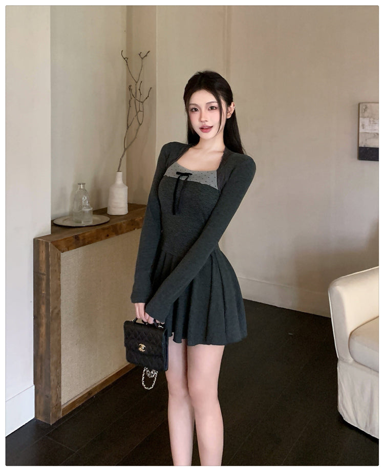 高級感優雅純欲風百褶連衣短裙