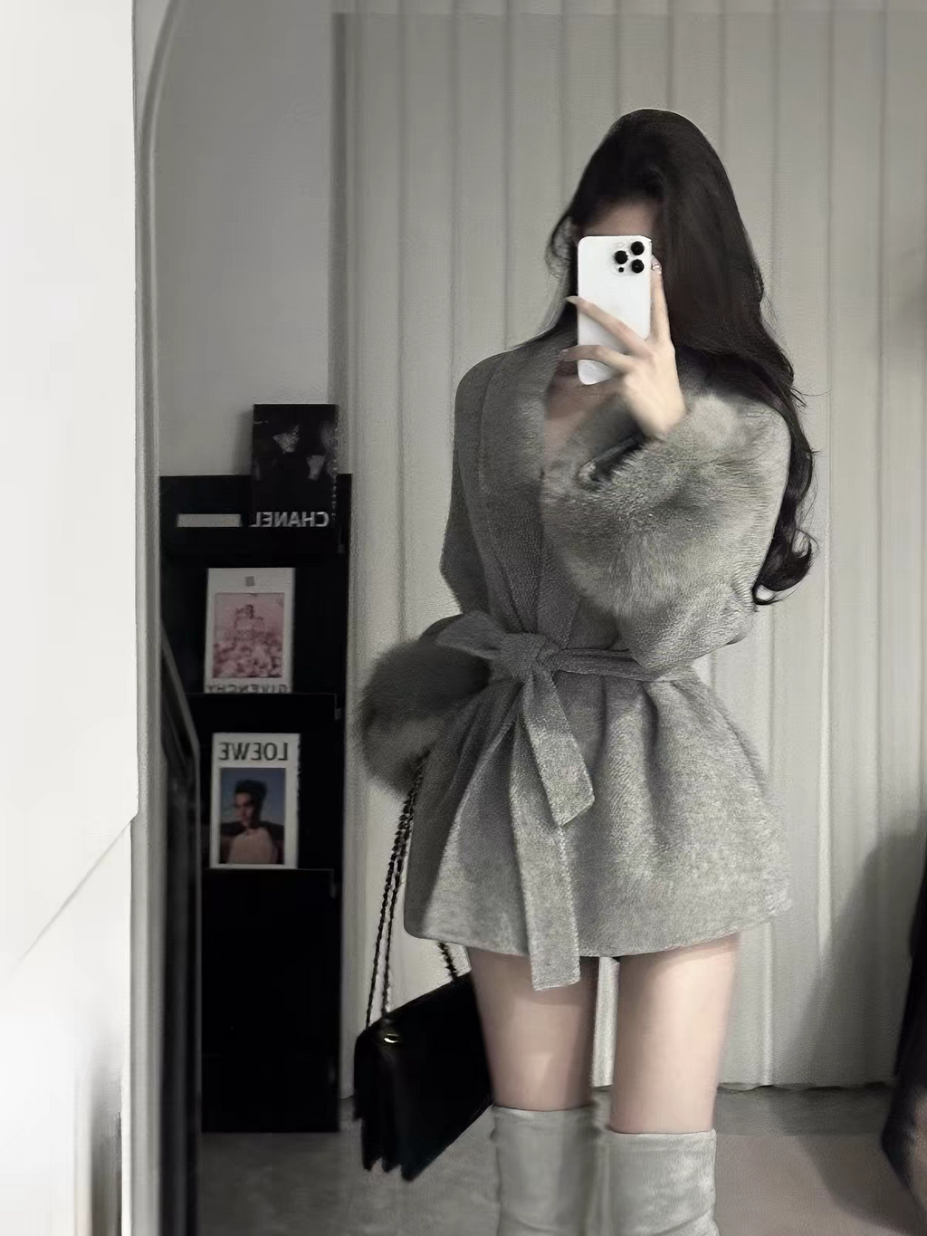 高級感初秋小個子收腰綁帶外套