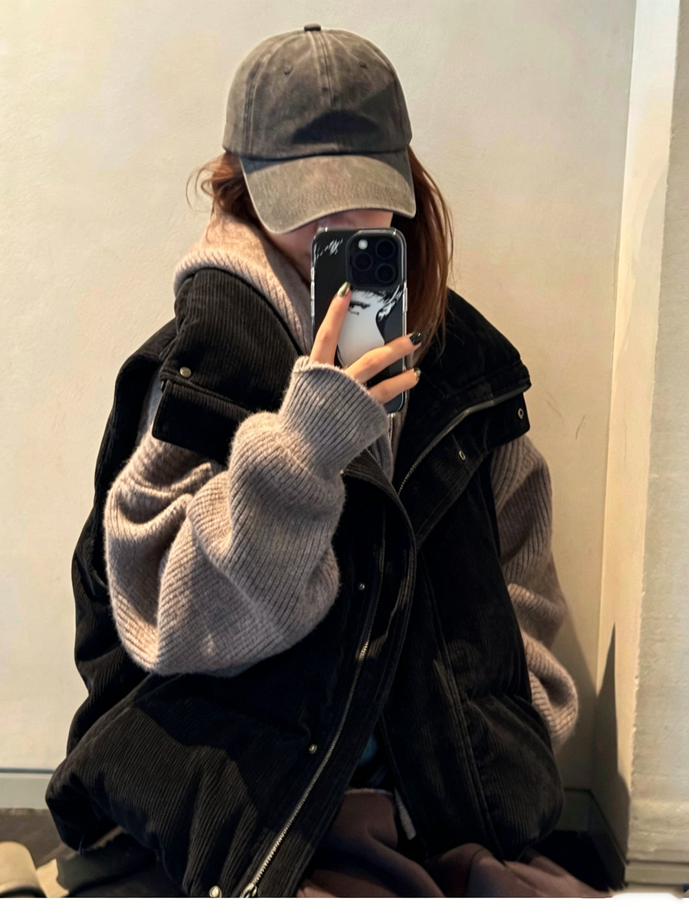 燈芯絨立領保暖外套