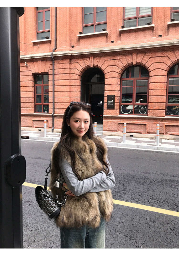 氣質簡約毛毛馬甲背心